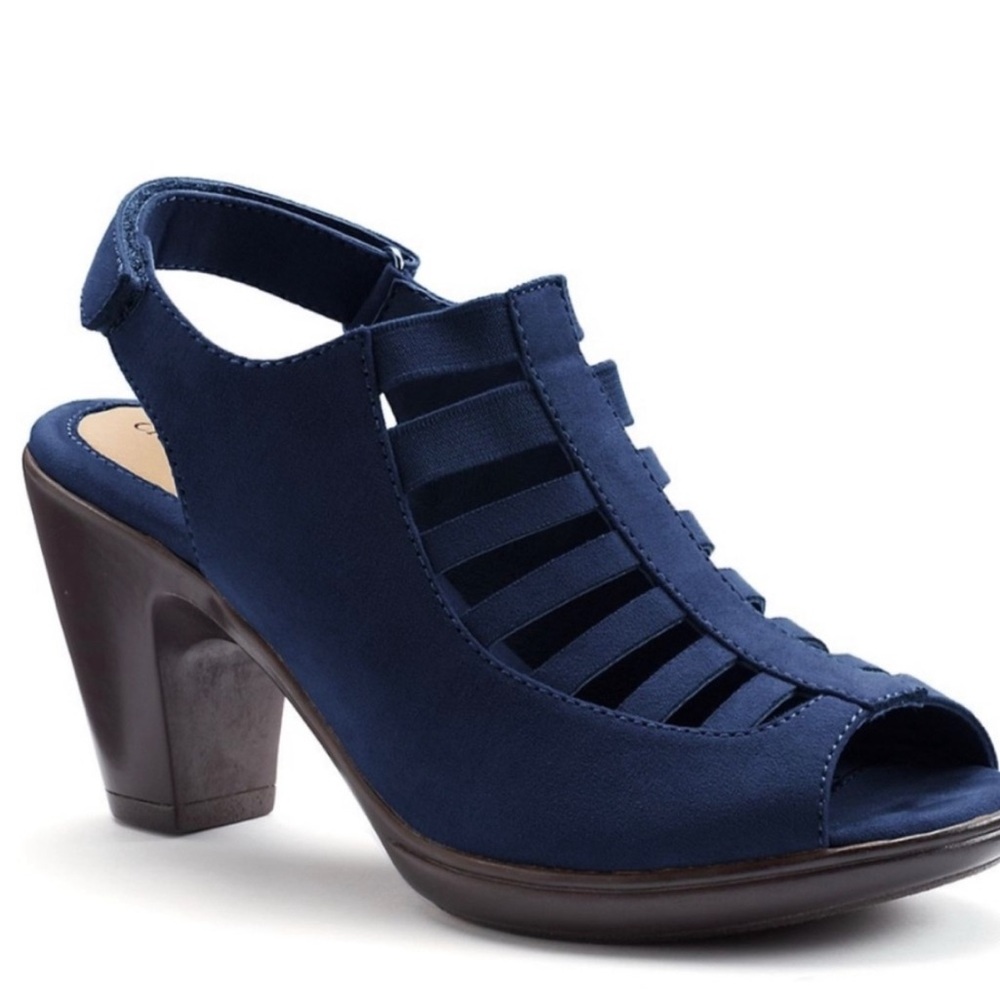 Ortholite Croft and Barrow Navy Blue Women's Heels